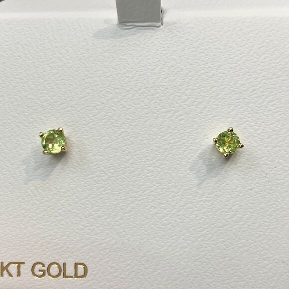 Peridot Gold Peridot Stud Earrings - Picture 1 of 5